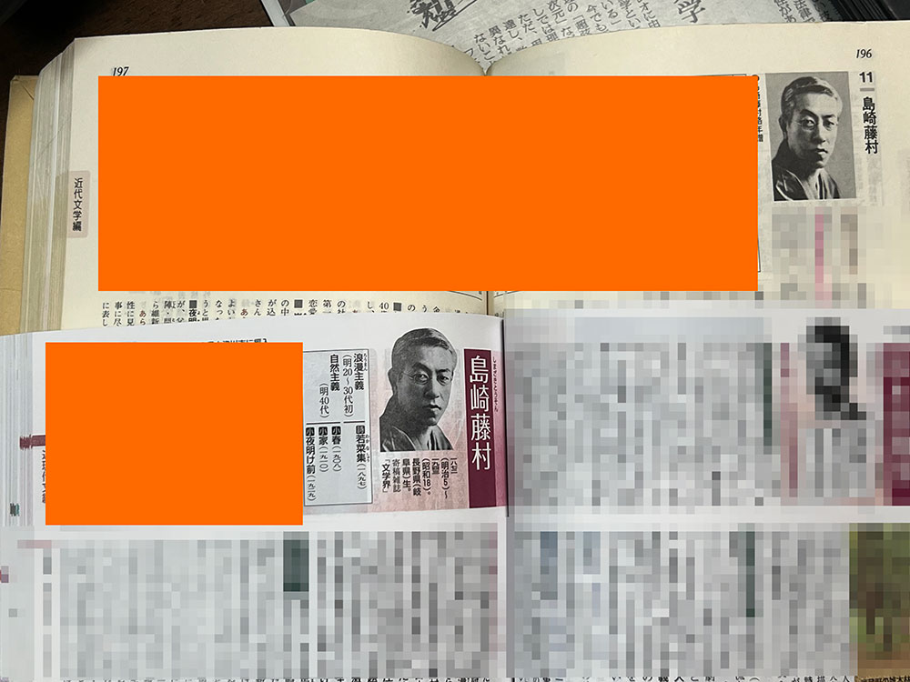 国語便覧(第一学習社)。画像の一部を加工しています。